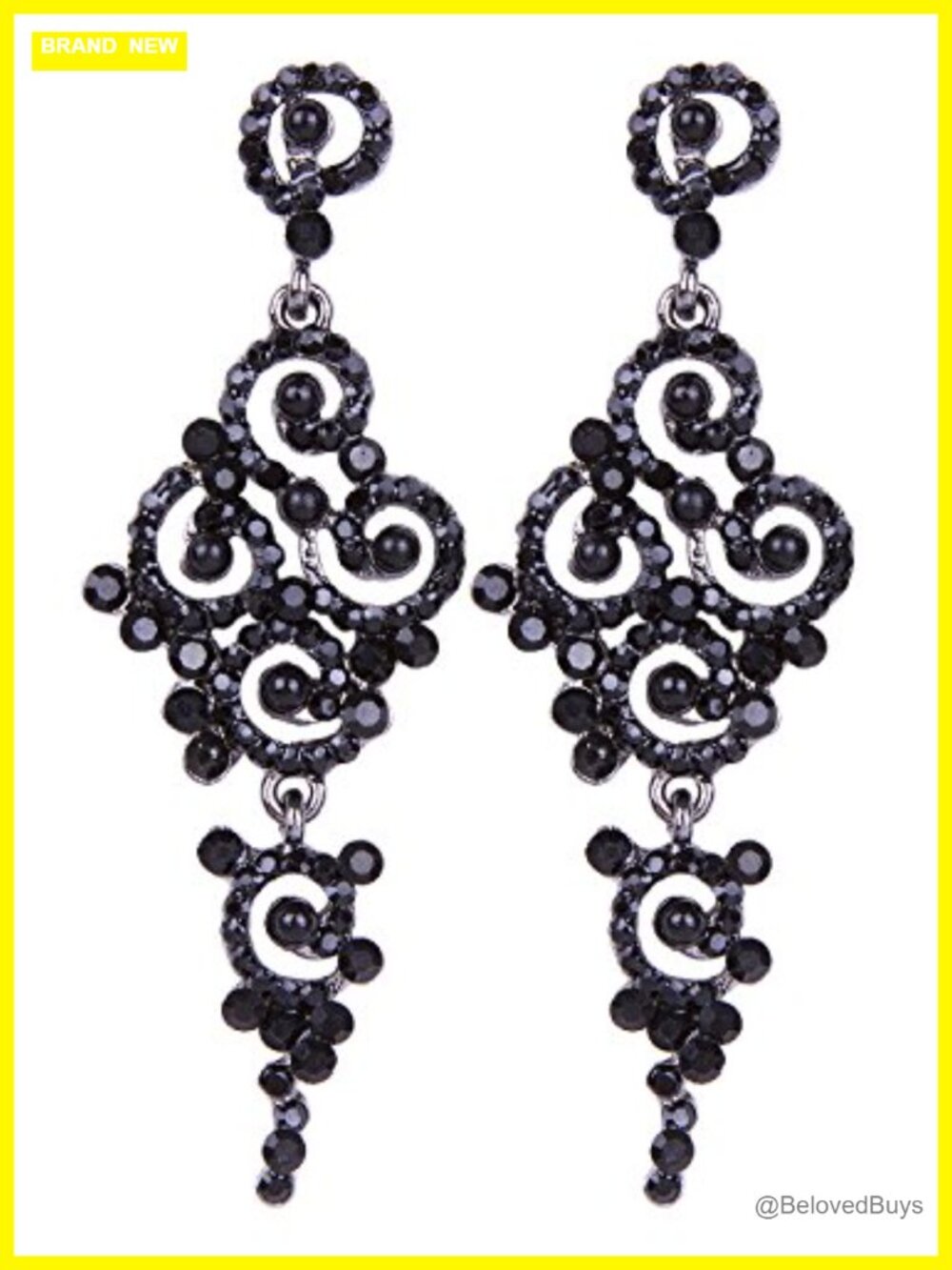 Art Deco Gatsby Drop & Dangle Earrings Vintage 1920s Flapper